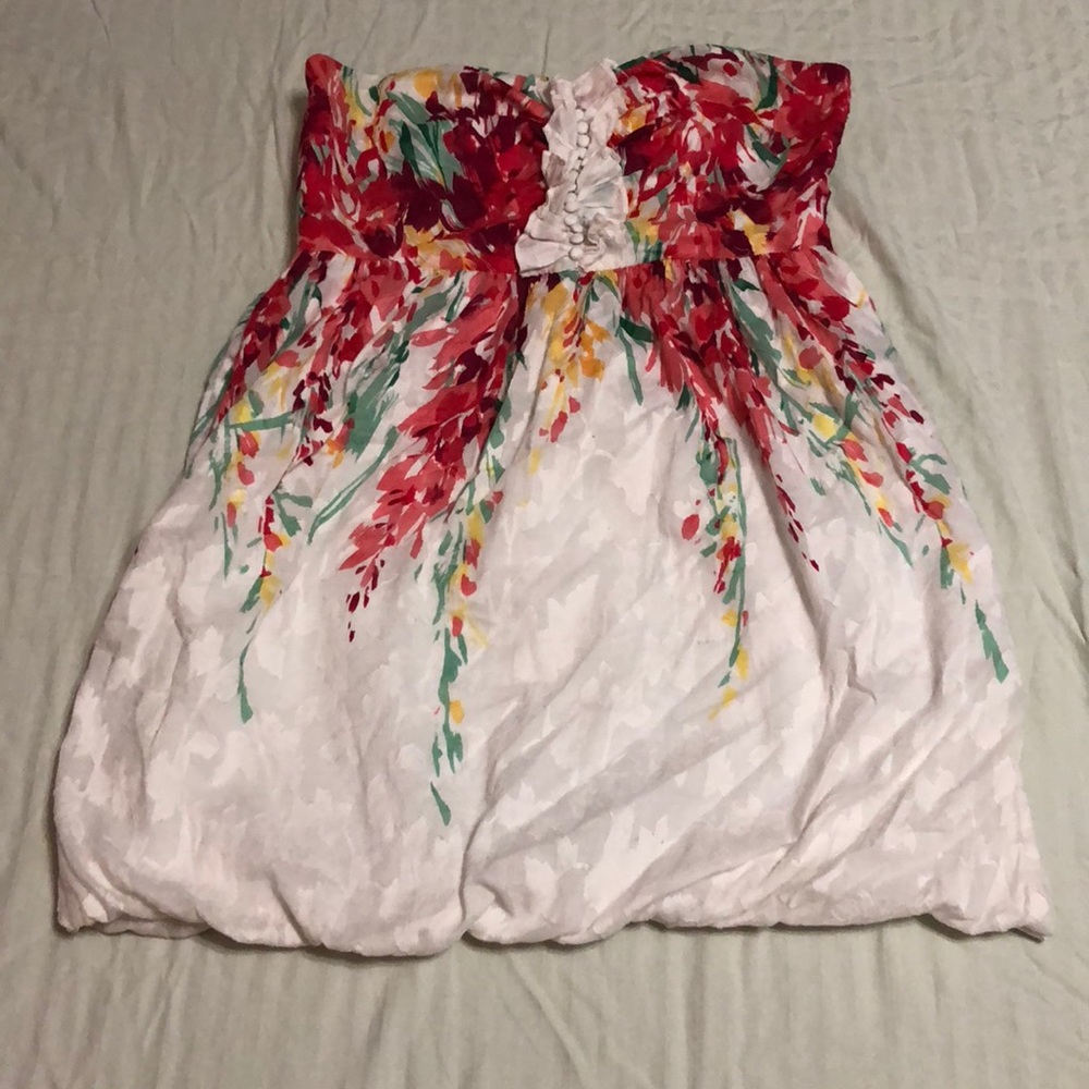 Multi colored floral bubble dress